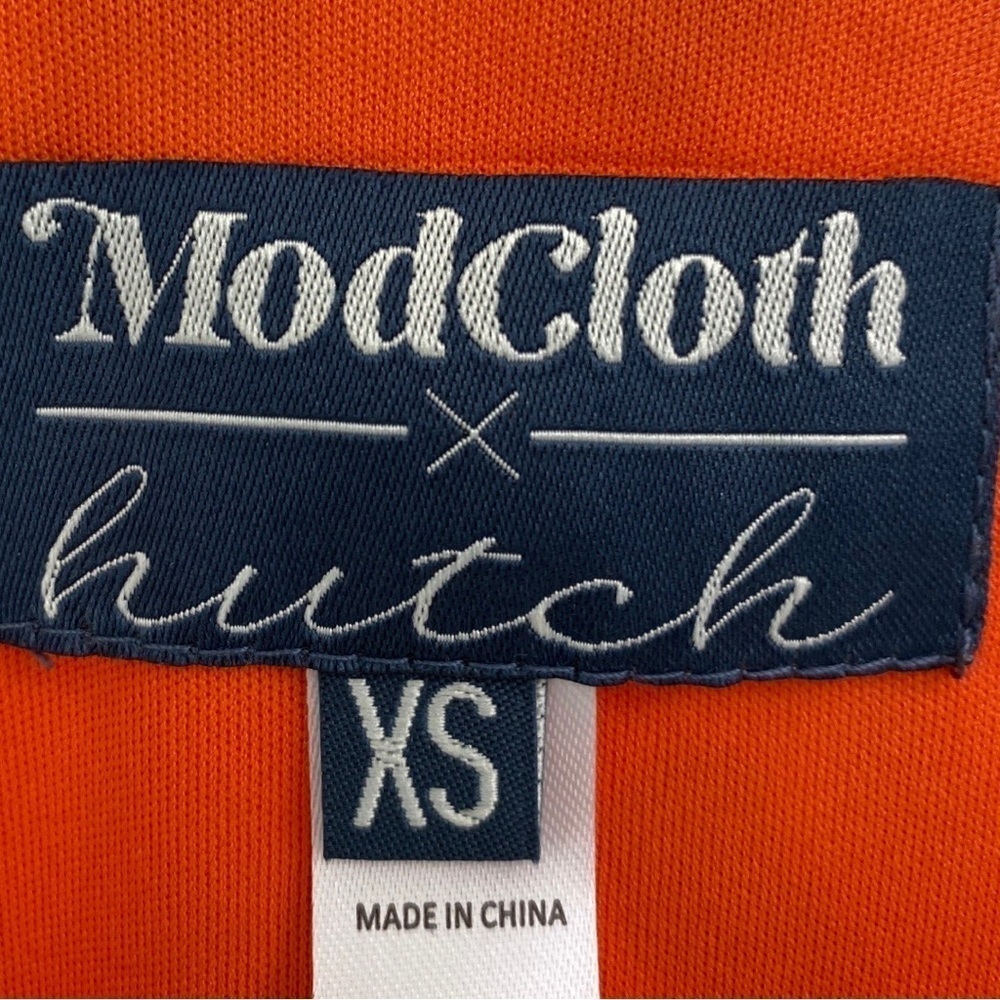 RARE Modcloth x Hutch Party Prowl Orange Leopard Print True Wrap Dress XS NEW - Picture 7 of 15